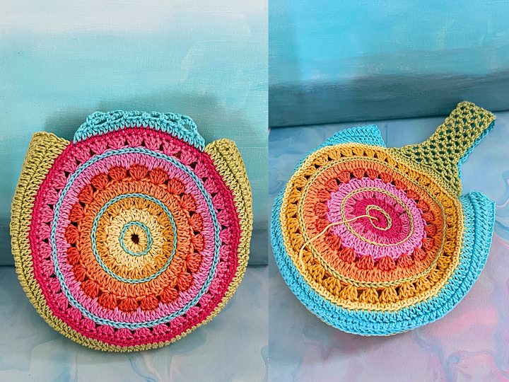 Crochet Pattern Wristbag Yarn cake Bag, Yarn Holder Project Bag, PDF