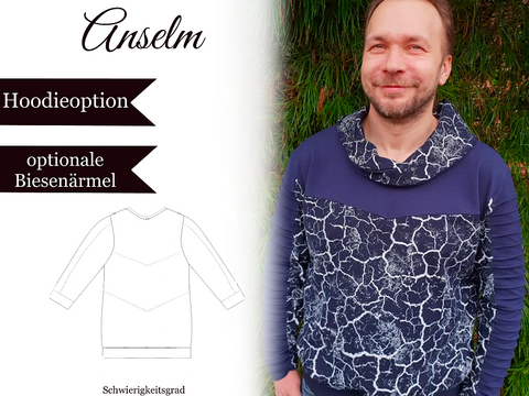 Herren Sweatshirt "Anselm" - 44-64 - E-Book und Nähanleitung