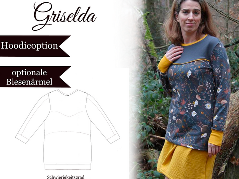 Damen Sweatshirt "Griselda" - 34-60 - E-Book und Nähanleitung