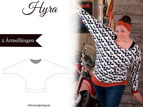 Fledermausshirt "Hyra" - 32-60 - E-Book und Nähanleitung