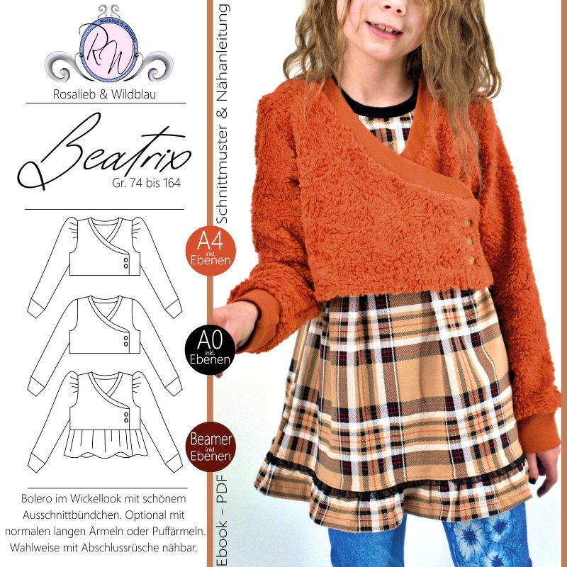 E-Book Beatrix Bolero Gr. 74 bis 164