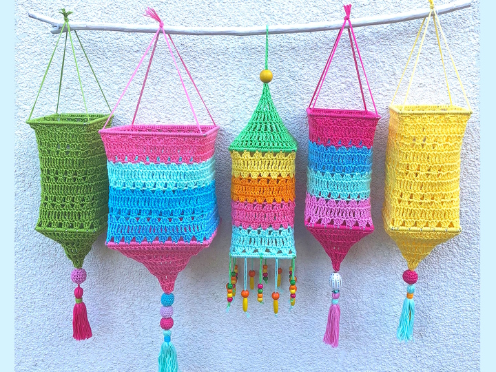 Häkelanleitungen für Laternen und Lampions, 109 Seiten PDF, Anleitungspaket