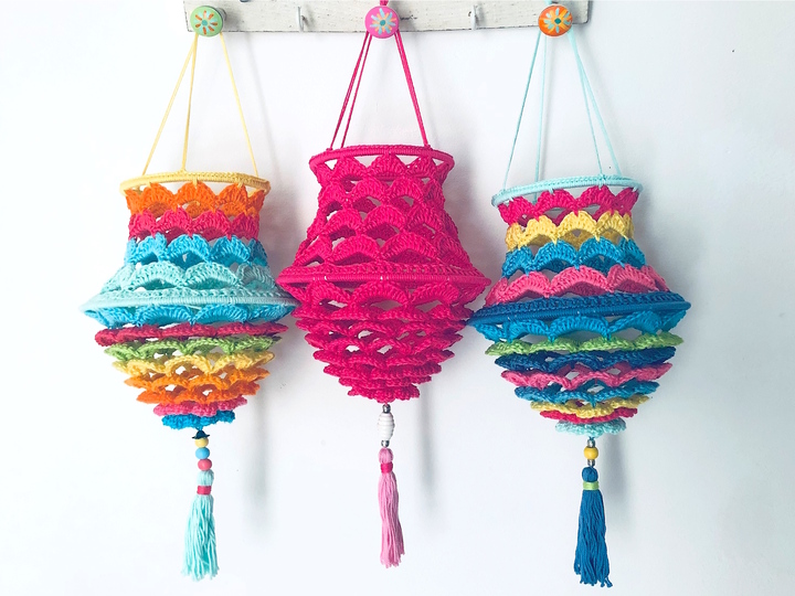 Häkelanleitungen für Laternen und Lampions, 109 Seiten PDF, Anleitungspaket