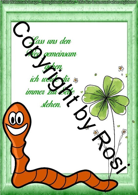 Karten zum Beilegen für Sorgen- und Glückwürmchen - einfach ausdrucken - Bild 2