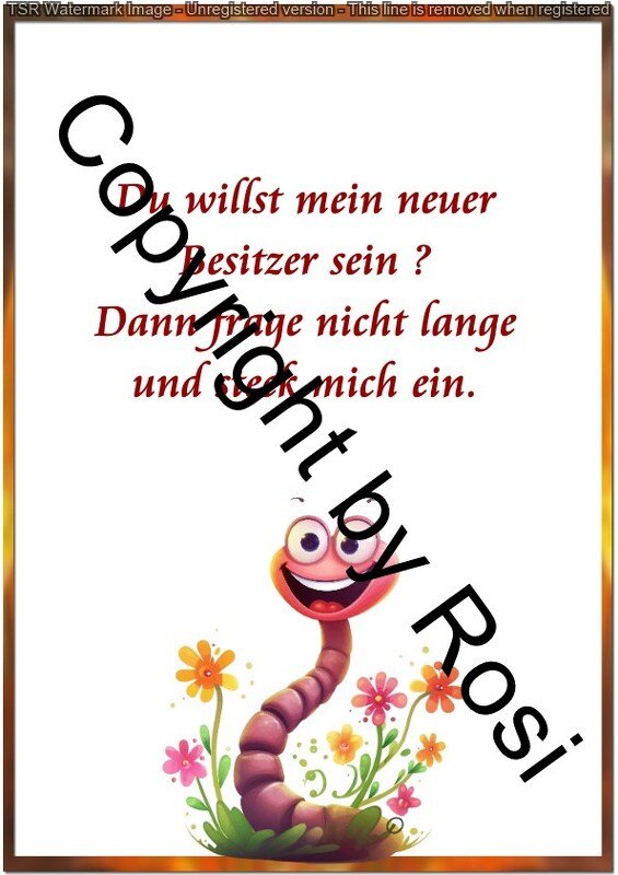 Karten zum Beilegen für Sorgen- und Glückwürmchen - einfach ausdrucken - Bild 2