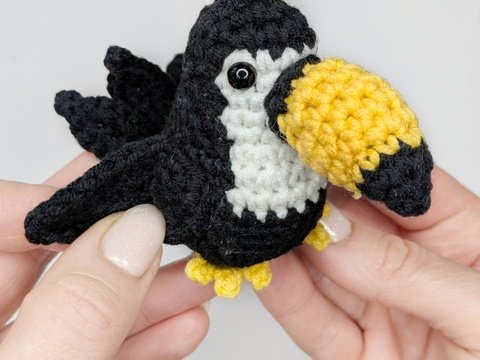 Toucan Crochet Pattern, Easy Crochet Amigurumi Bird Pattern