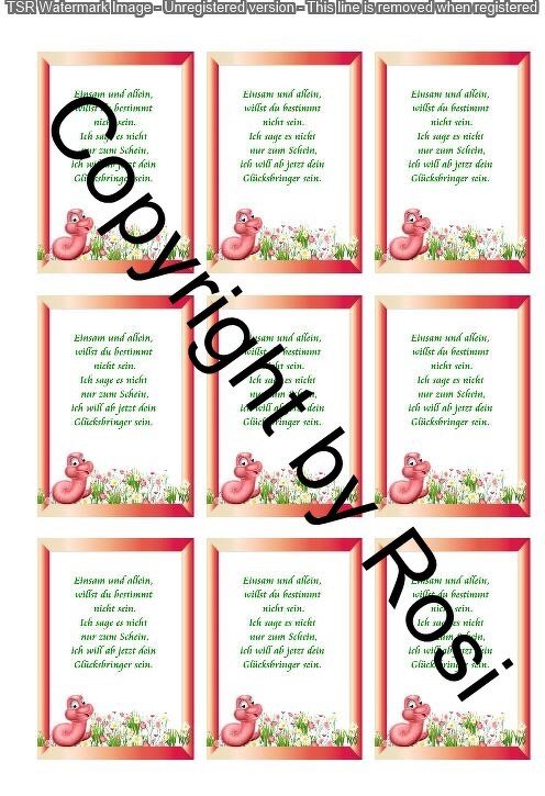 Sorgenwürmchen - Glückswürmchen - Sprüche - Kärtchen - Karte