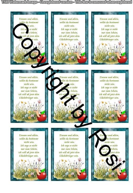 Karten zum Beilegen für Sorgen- und Glückwürmchen - einfach ausdrucken