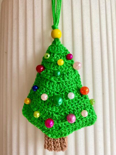 Crochet Pattern – Little Christmas Tree Ornament / DIY Xmas gift (US terms)