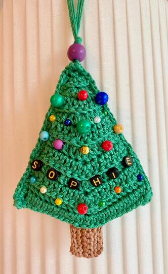 Crochet Pattern – Little Christmas Tree Ornament / DIY Xmas gift (US terms)