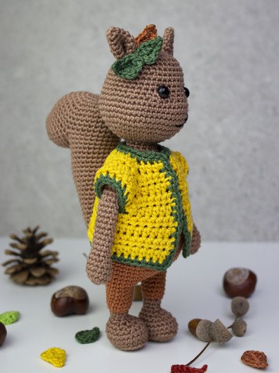 Herbst-Wummel Eichhörnchen - Häkelanleitung von CaroKunterbunt