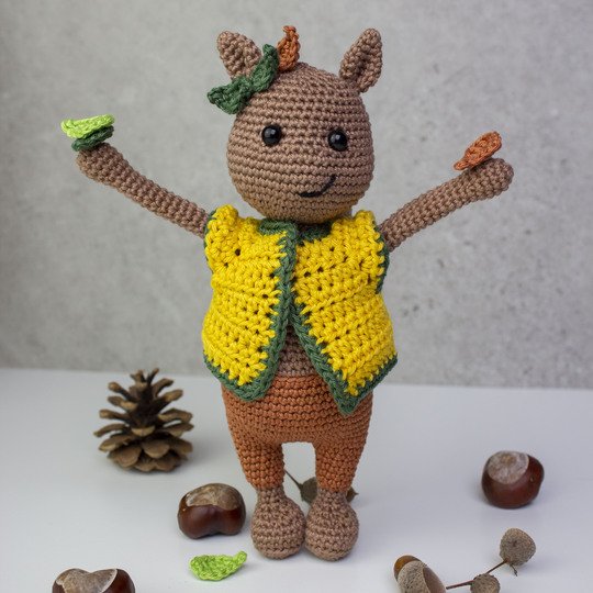 Herbst-Wummel Eichhörnchen - Häkelanleitung von CaroKunterbunt