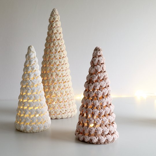 Bundle Winter Magic – 3 crochet patterns: Trees, Garland & Snowflake