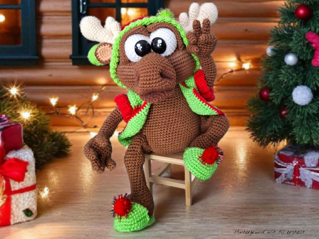 Häkelanleitung Rentier Rüdiger