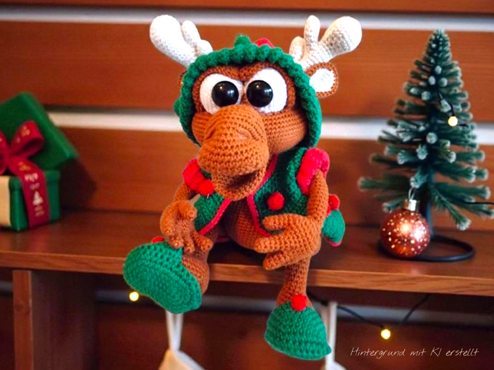 Häkelanleitung Rentier Rüdiger