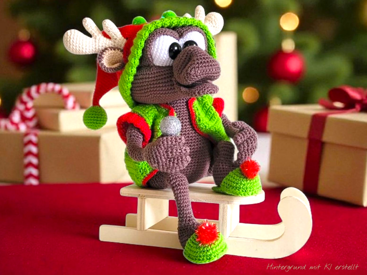 Häkelanleitung Rentier Rüdiger