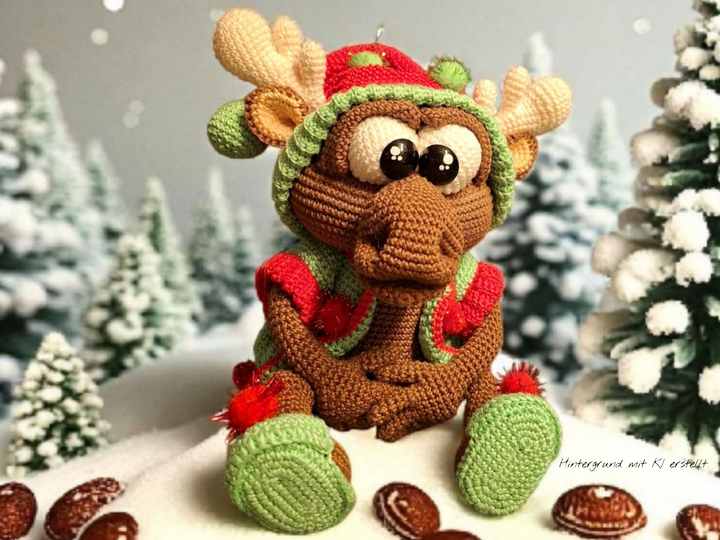 Häkelanleitung Rentier Rüdiger