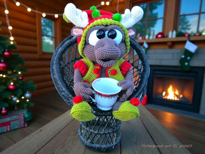 Häkelanleitung Rentier Rüdiger