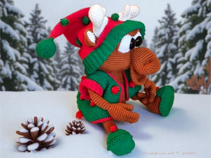 Häkelanleitung Rentier Rüdiger