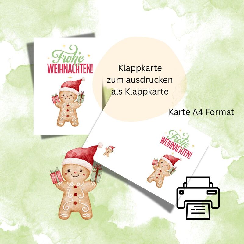 Weihnachtskarte 1 zum Ausdrucken - Bild 4