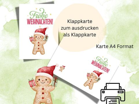 Weihnachtskarte 1 zum Ausdrucken