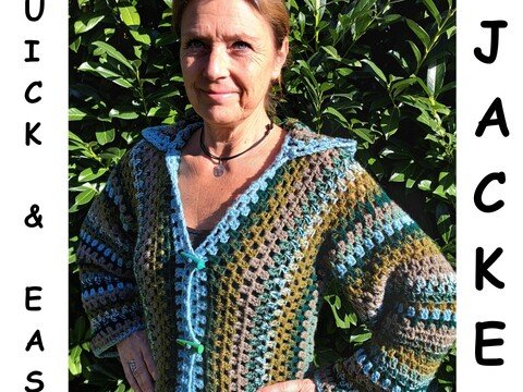 CROCHET PATTERN  * JACKET Quick & Easy *