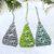 Crochet Pattern Small Christmas Trees with Bows, Christmas Gift Tags, PDF