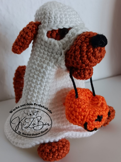 Spooky - Häkelanleitung für einen kleinen Geisterhund