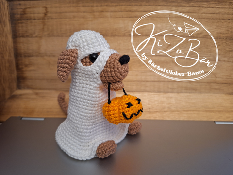 Spooky - Häkelanleitung für einen kleinen Geisterhund