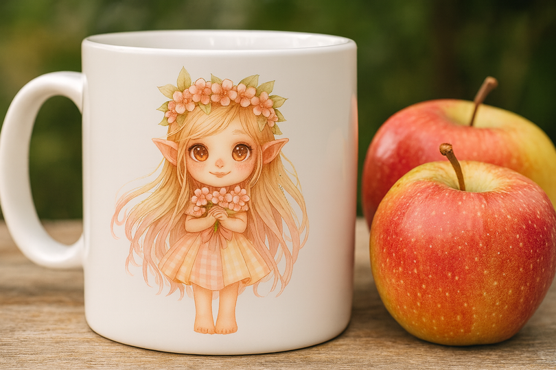 Spring Gnome Girl Clipart Bundle – 9 PNG Cute Elf Gnome Characters