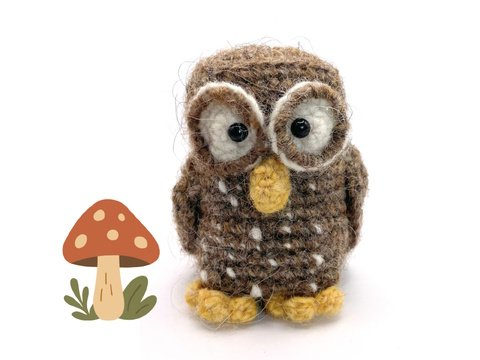 Amigurumi Owl Crochet PDF Pattern – Roger the Owl (8 cm)