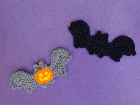 Häkelapplikation Fledermaus