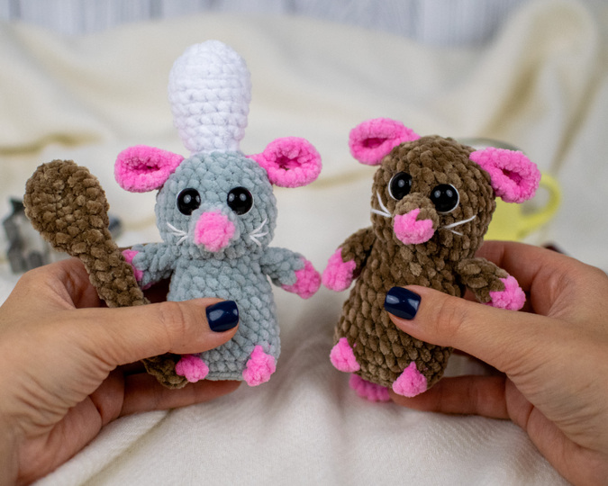 Two Little Chef Mice Crochet Pattern – Easy Amigurumi PDF Tutorial