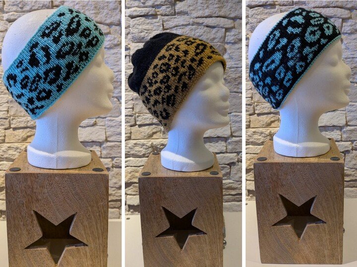Wende-Mütze / Stirnband "Leo Love" alle Größen - Doubleface Strickanleitung