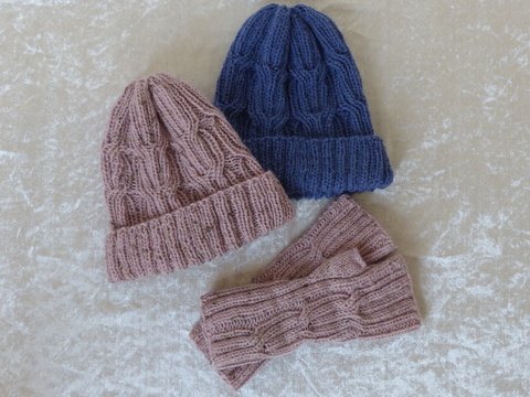 Sparset - Mütze und Armstulpen Carla