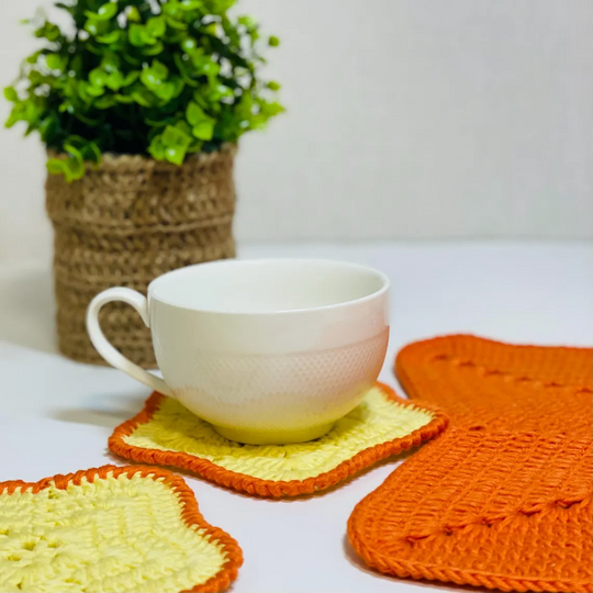Crochet Pattern Star Placemat for Christmas Table Decor