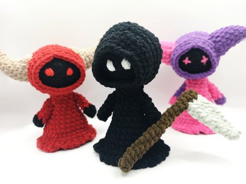cute grim reaper crochet pattern + variations -  by NiggyArts