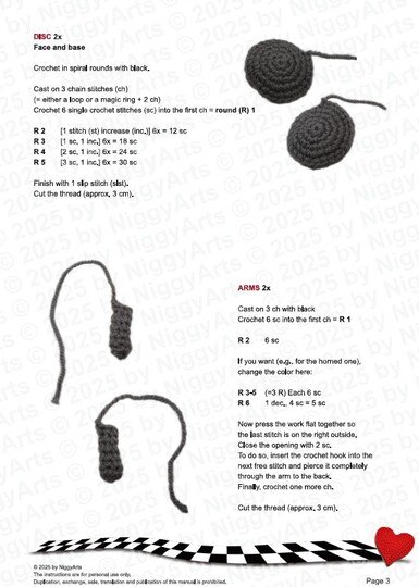 cute grim reaper crochet pattern + variations -  by NiggyArts