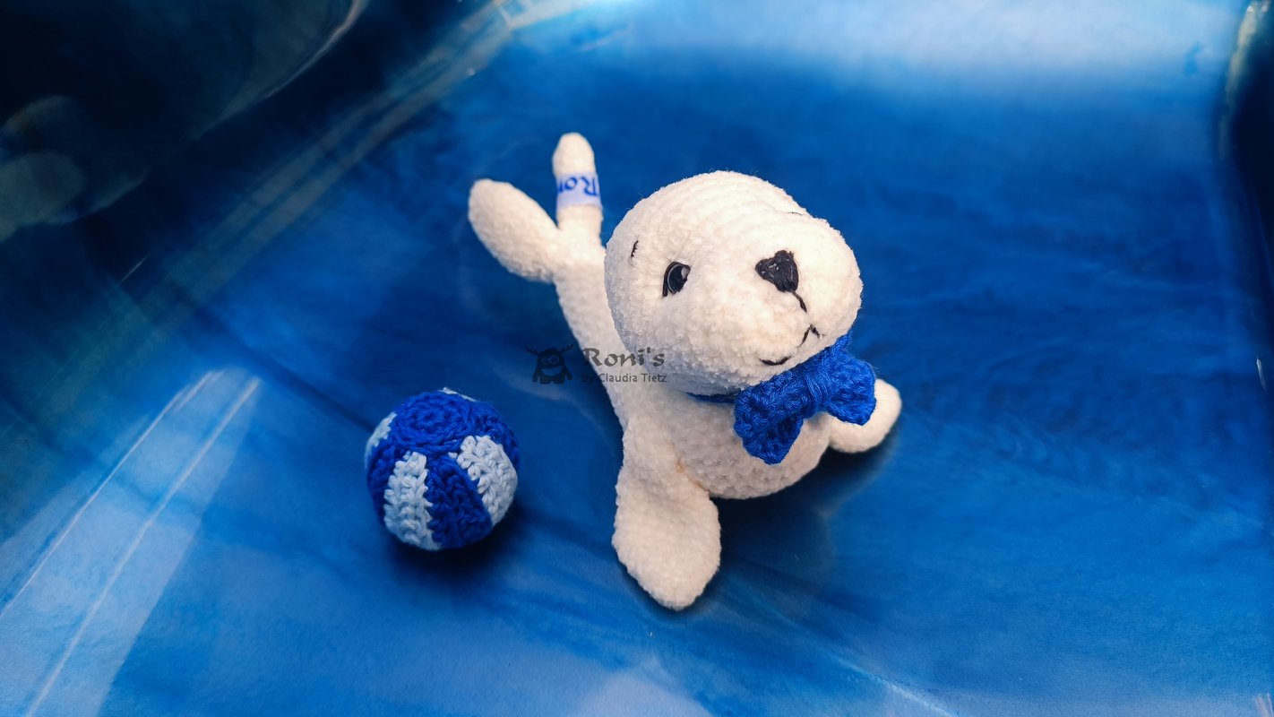 Sammy Seal: Häkelanleitung für Seehund Amigurumis / Spieluhr / Rasseltier - Bild 4