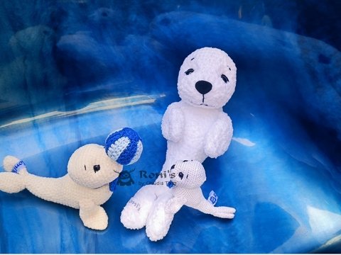 Sammy Seal: Häkelanleitung für Seehund Amigurumis / Spieluhr / Rasseltier