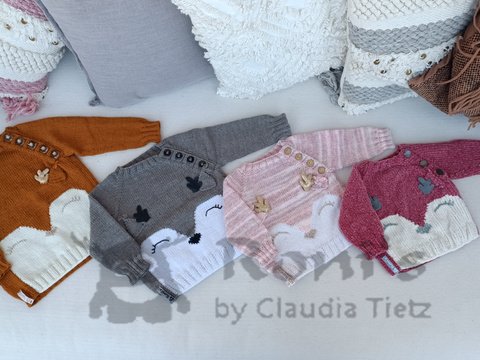 Daisy Deer: Anleitung zum Stricken von Pullovern mit Rehmotiv