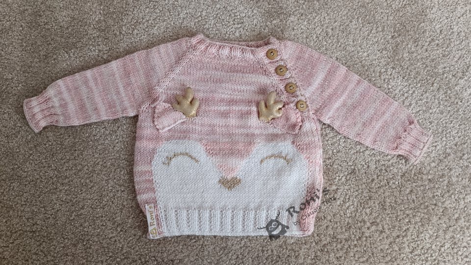 Daisy Deer: Anleitung zum Stricken von Pullovern mit Rehmotiv