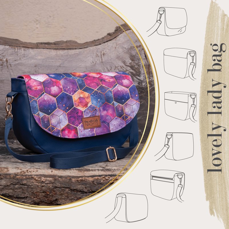 lovely lady bag Handtasche Schnittmuster Tasche Damentasche