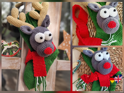 S17 Crochet pattern for decorative Christmas stocking.