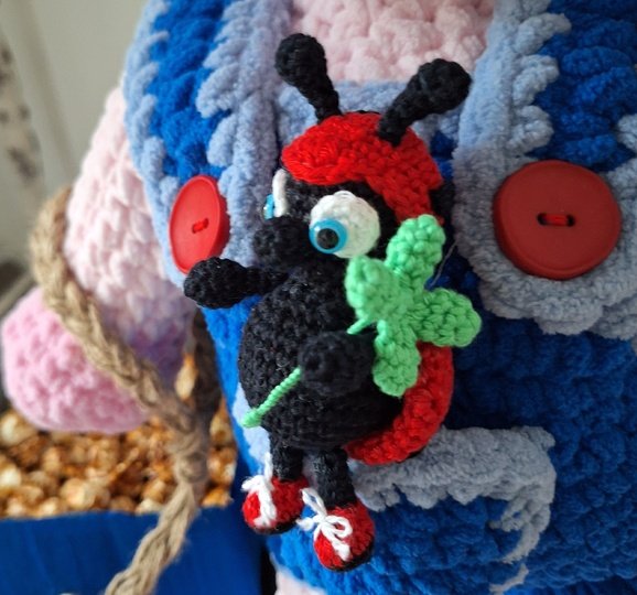 Piggymobil und Popcorn Häkelanleitung in deutsch und englisch