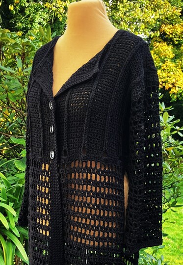 Longcardigan „Gothik-mode“ - Häkelanleitung