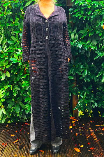 Longcardigan „Gothik-mode“ - Häkelanleitung