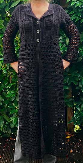 Longcardigan „Gothik-mode“ - Häkelanleitung