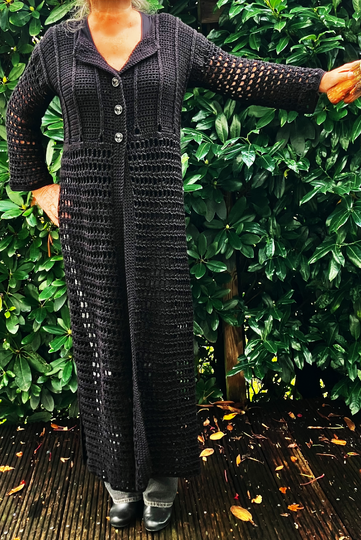 Longcardigan „Gothik-mode“ - Häkelanleitung