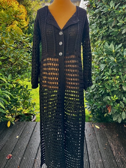 Longcardigan „Gothik-mode“ - Häkelanleitung